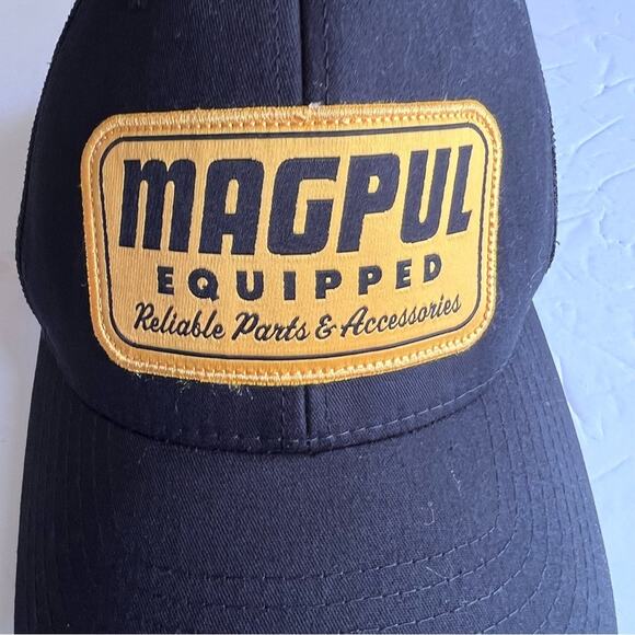 Magpul Equipped Logo Black Yellow SnapBack Trucker Baseball Cap OS - Picture 7 of 11